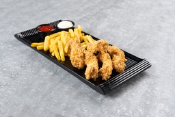 Crispy Tendar regular with humous